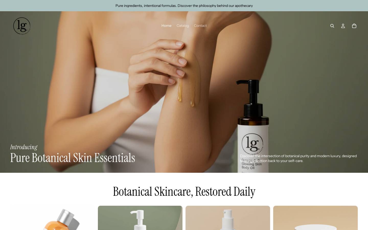 lgapothecary.com homepage screenshot