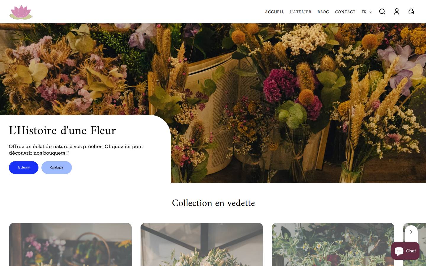 lhistoiredunefleur.com homepage screenshot