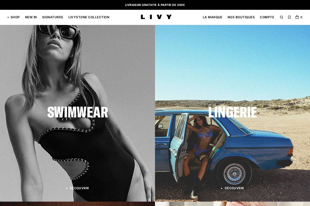 LIVY homepage screenshot