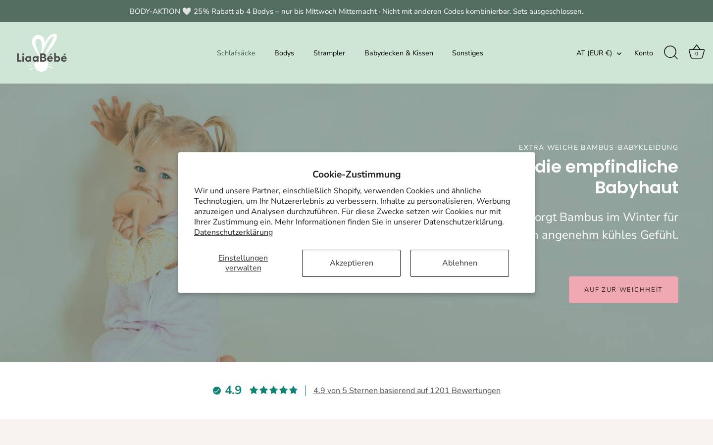 LiaaBébé homepage screenshot