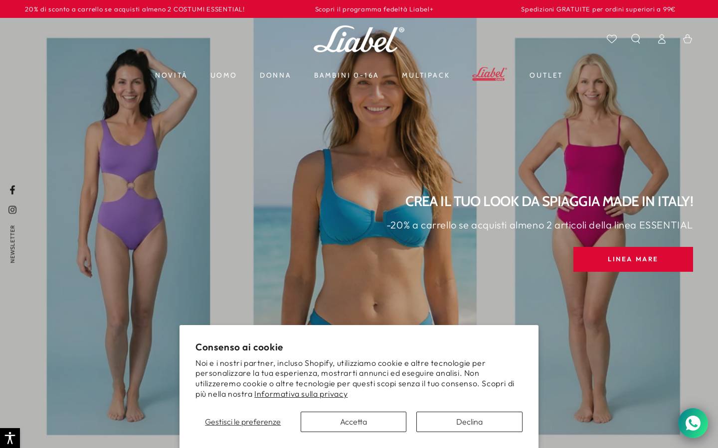 Liabel homepage screenshot