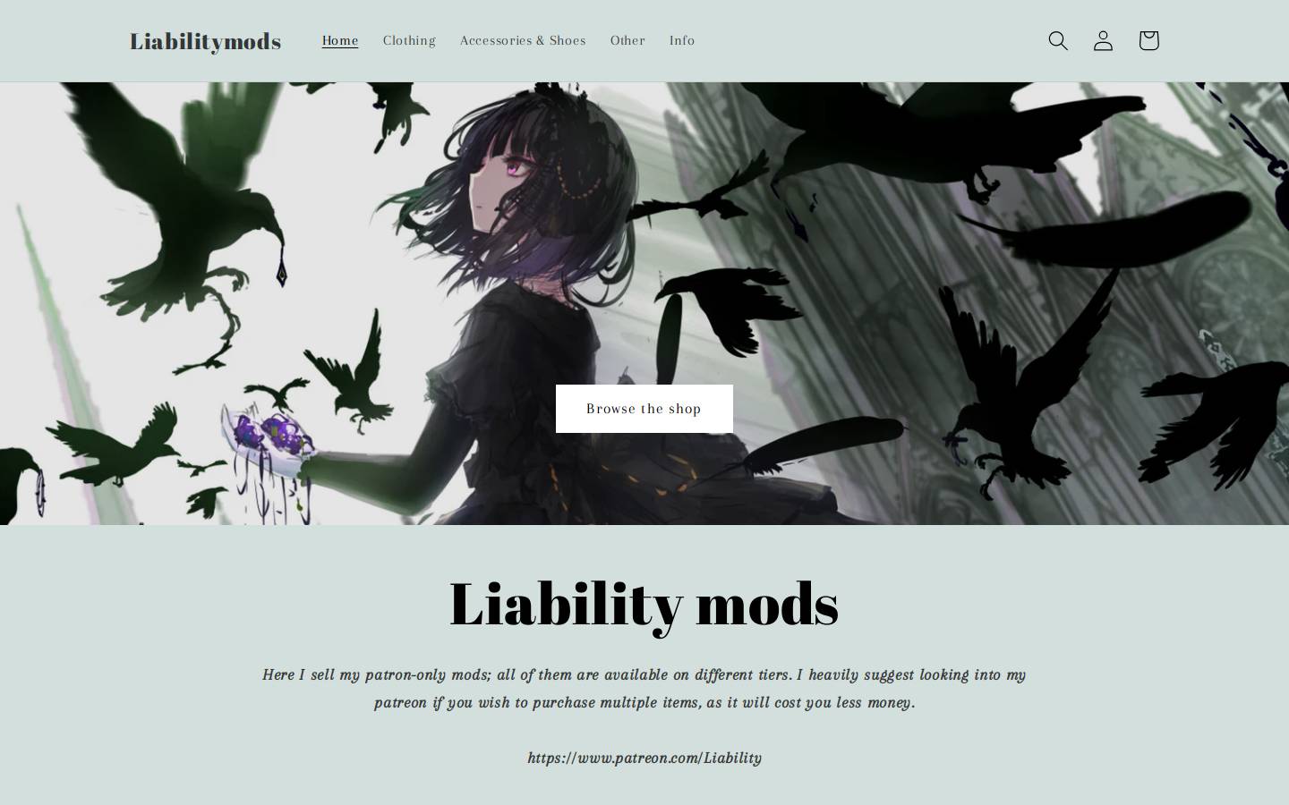 liabilitymods.com homepage screenshot