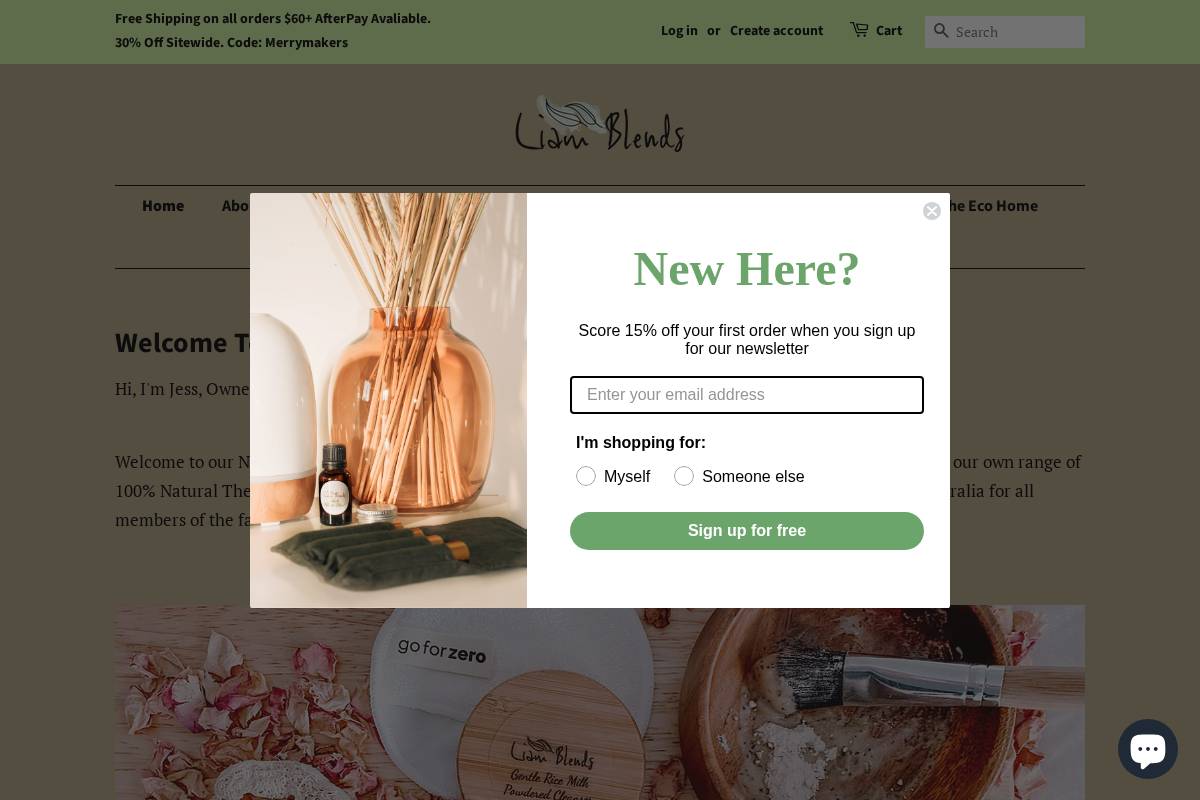 liamblends.com homepage screenshot