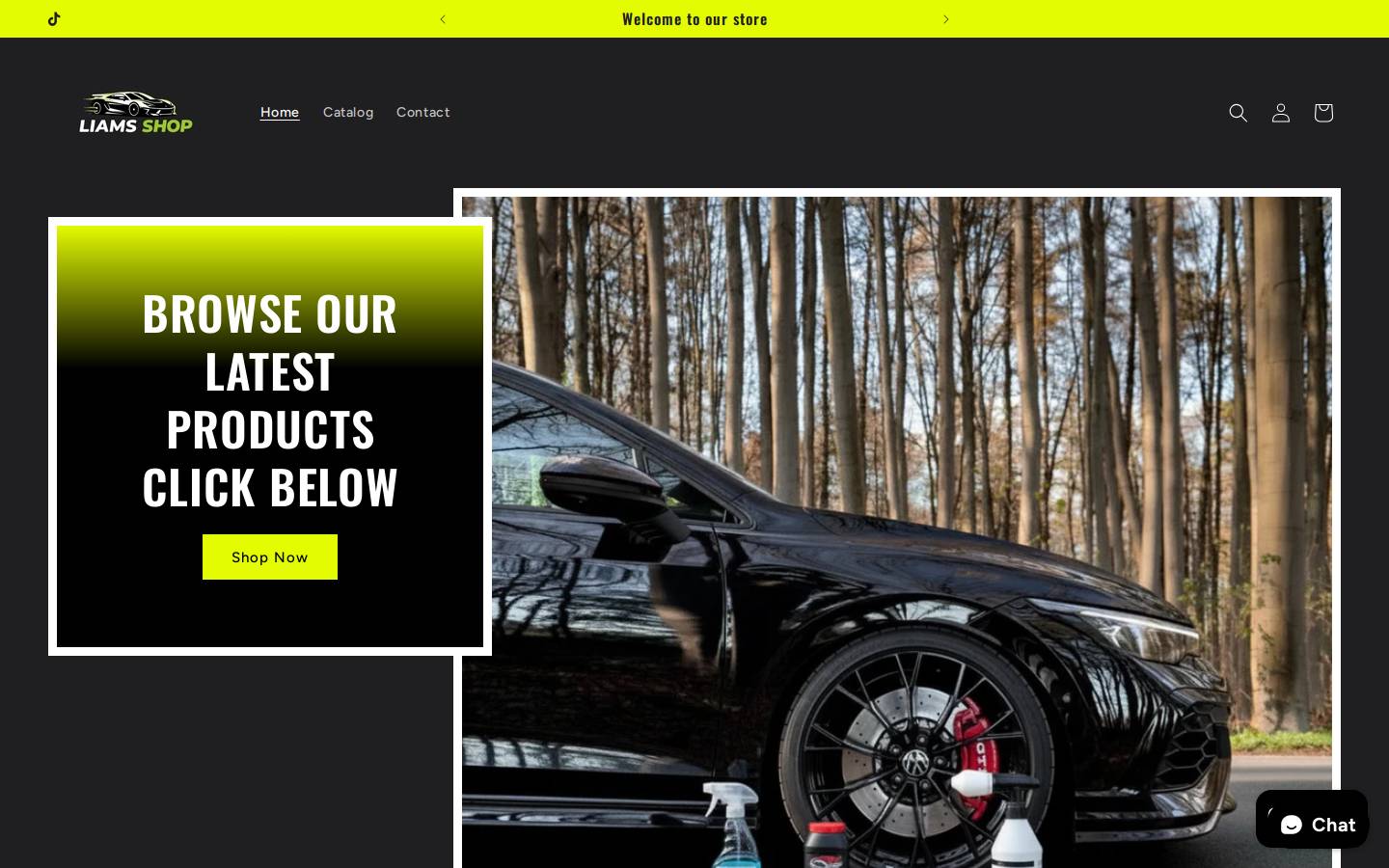 liamsshop.com homepage screenshot