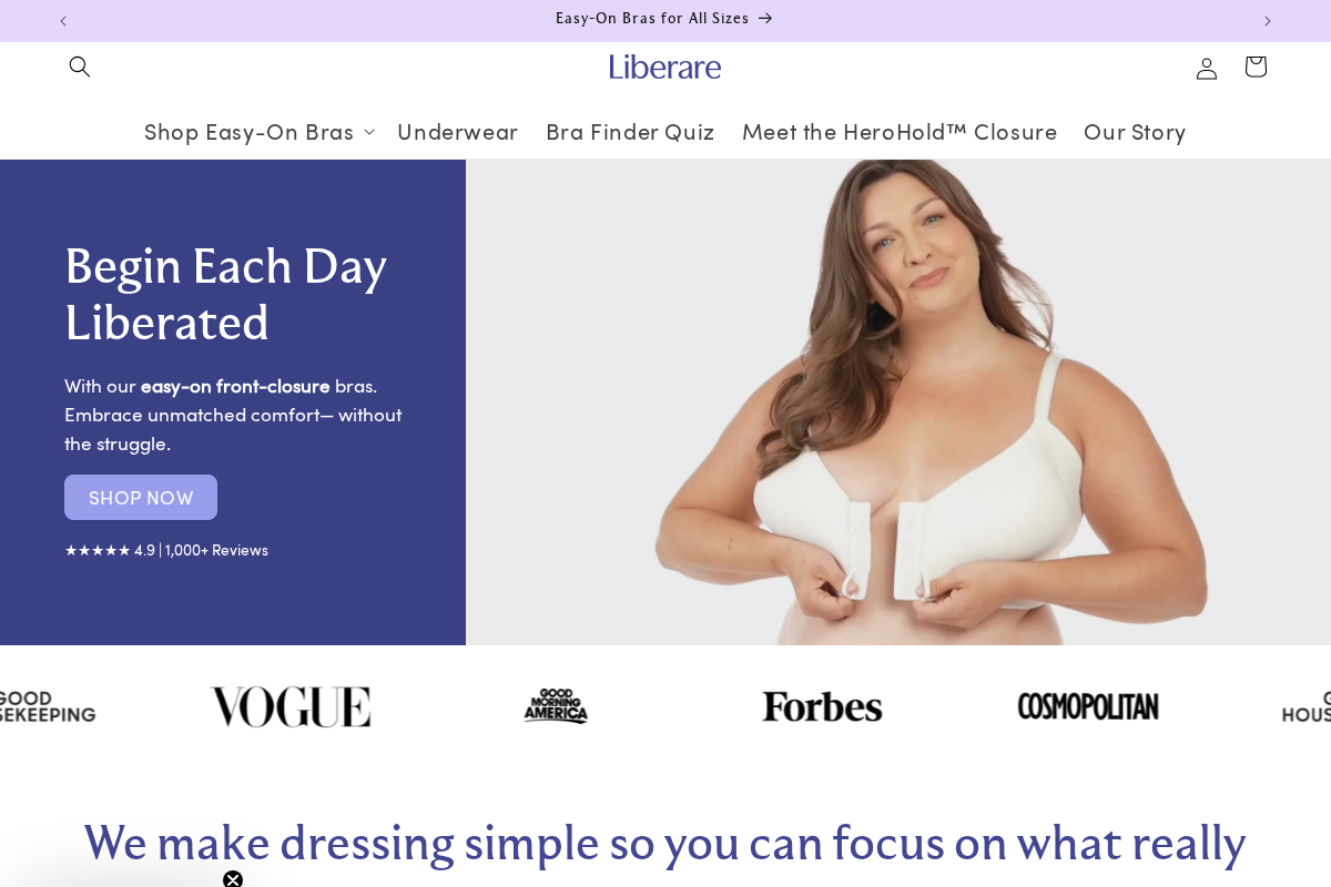 Liberare homepage screenshot
