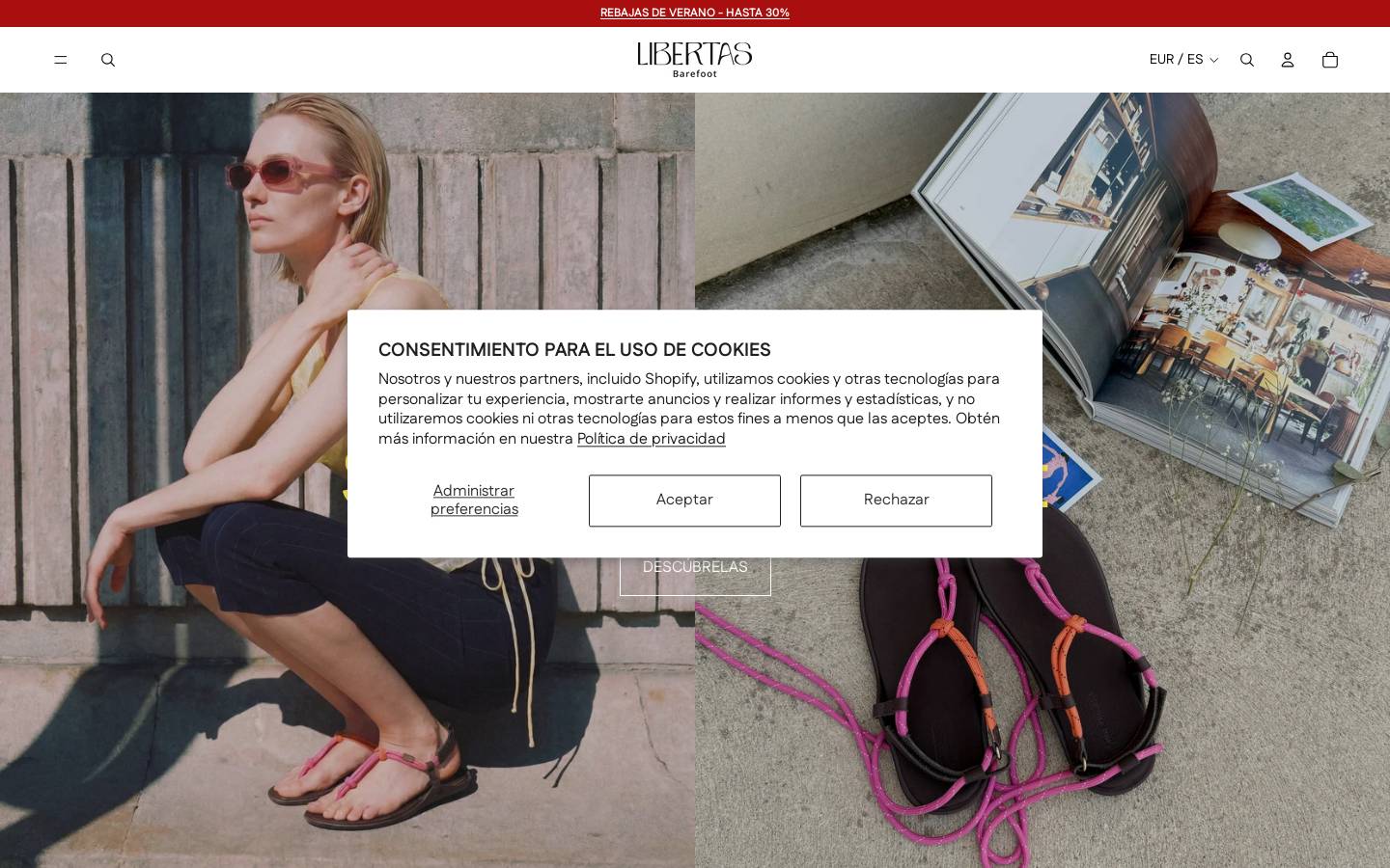 libertasbarefoot.com homepage screenshot