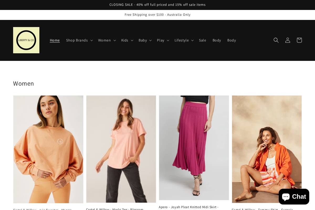 libertyco.com.au homepage screenshot