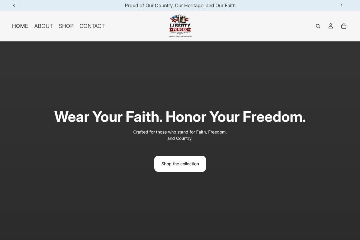 libertyforgedco.com homepage screenshot