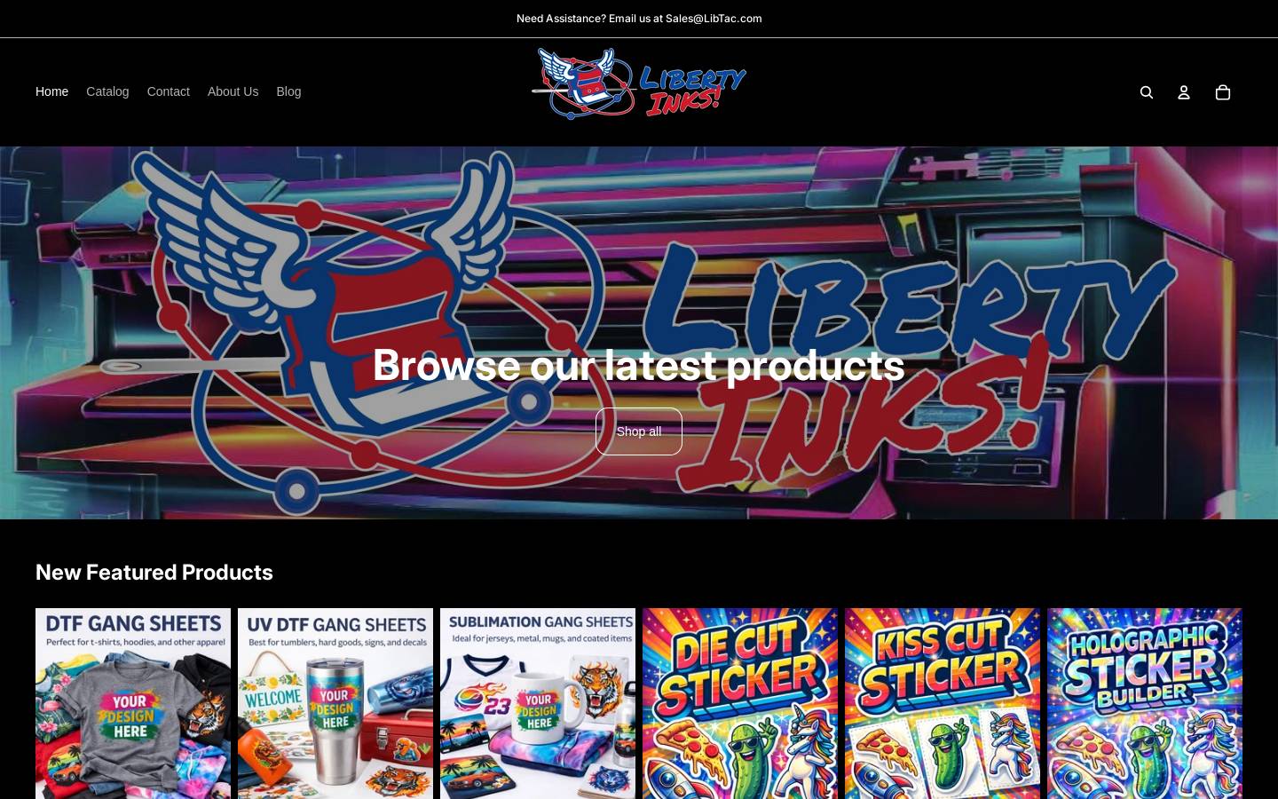 libertyinks.com homepage screenshot