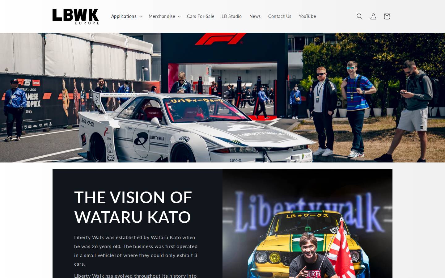 libertywalk-eu.com homepage screenshot