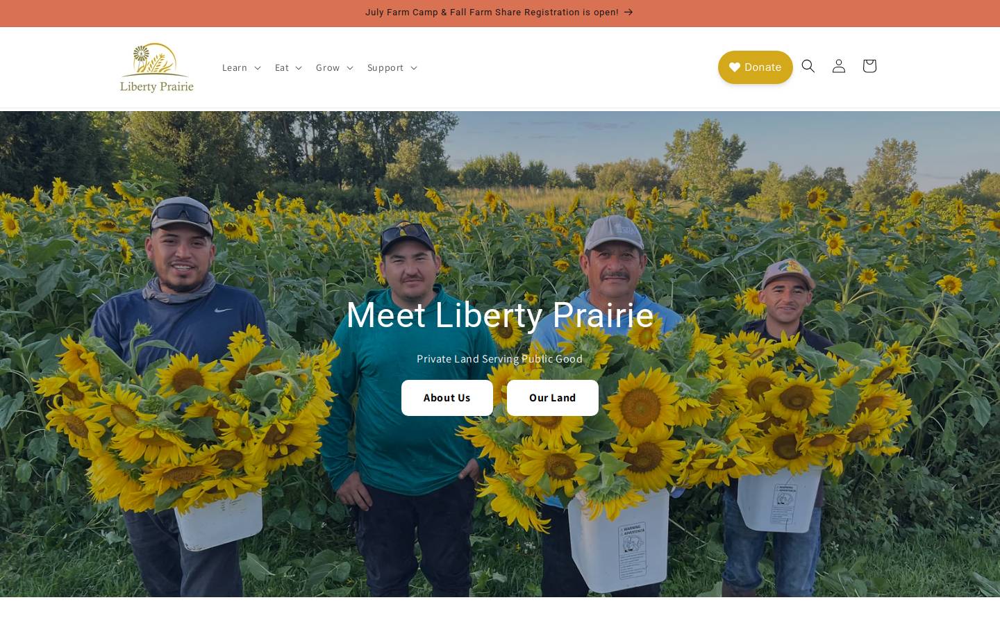 libertyyprairie.com homepage screenshot