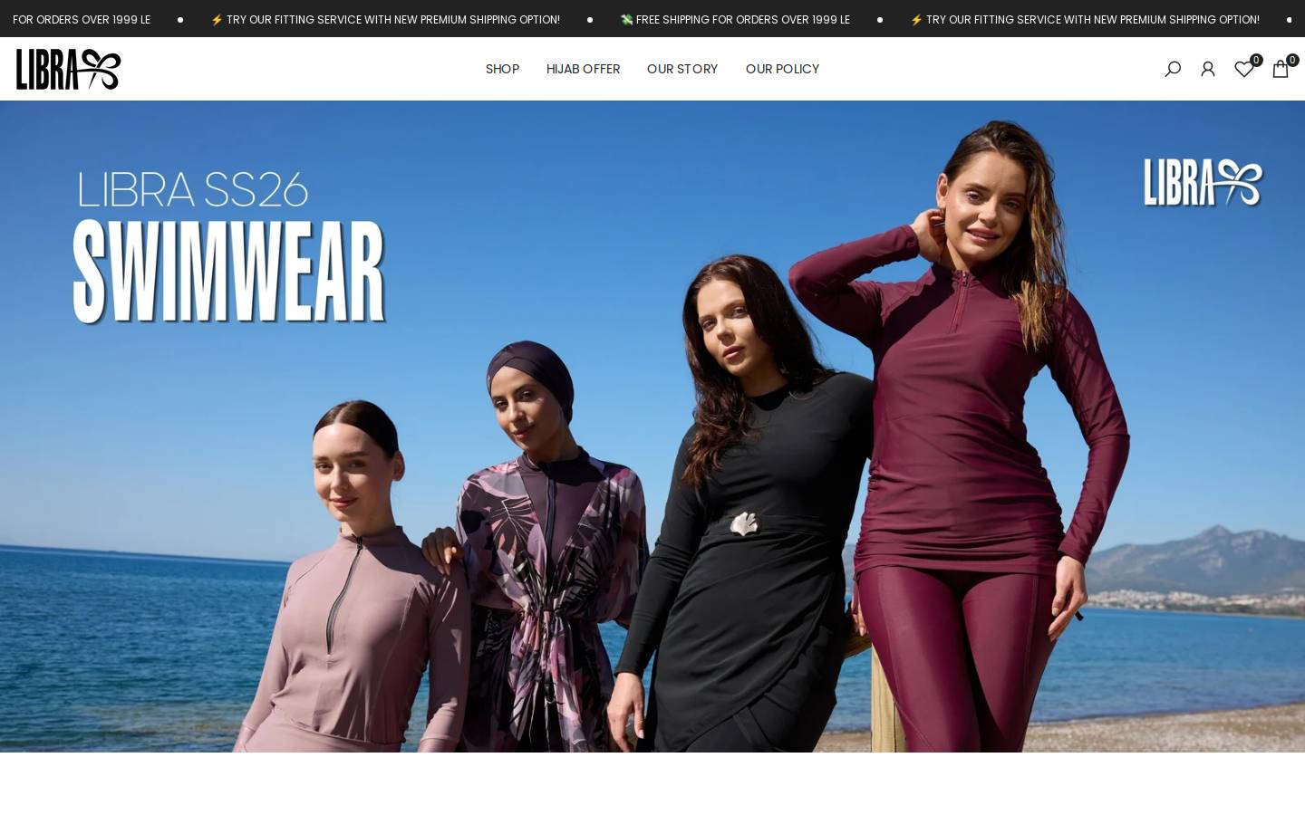libra-sportswear.com homepage screenshot