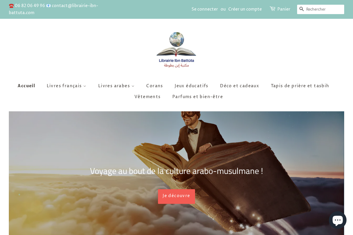 Librairie Ibn Battûta homepage screenshot