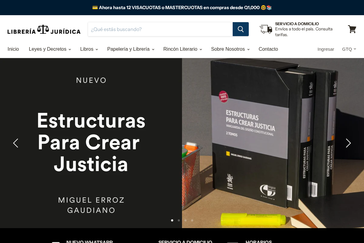 Libreria Juridica homepage screenshot