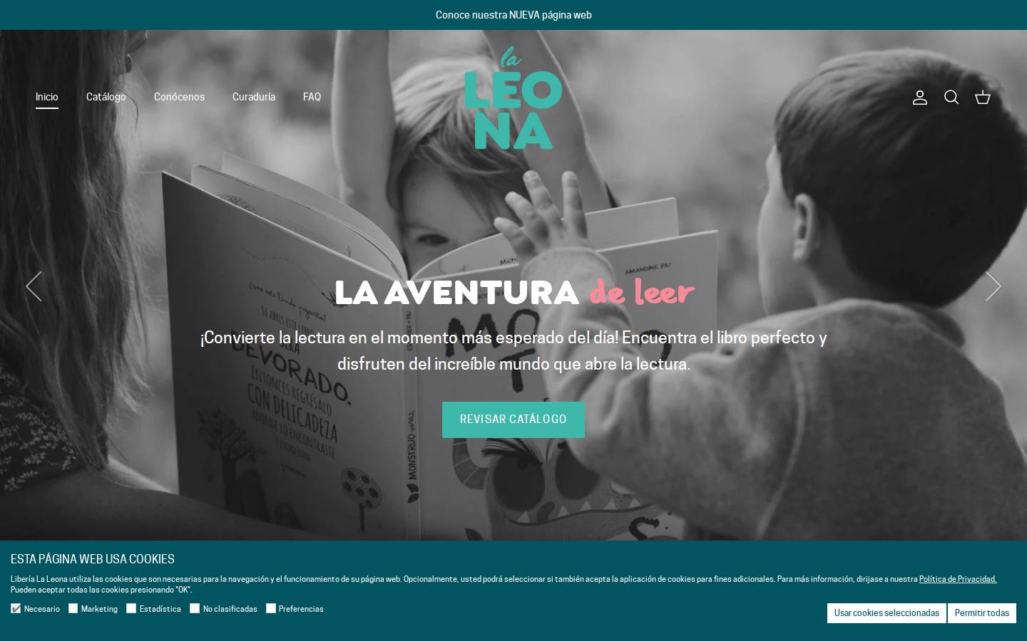 librerialaleona.com homepage screenshot