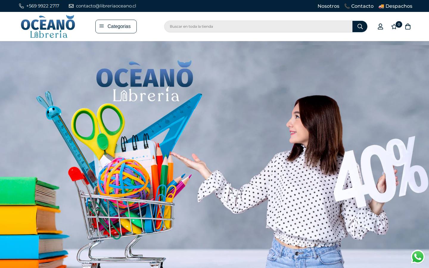 libreriaoceano.cl homepage screenshot