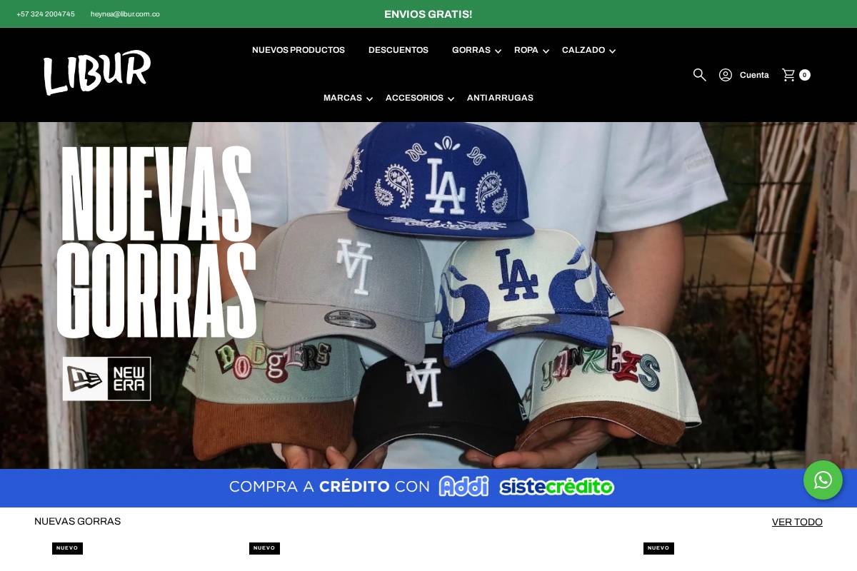 libur.com.co homepage screenshot