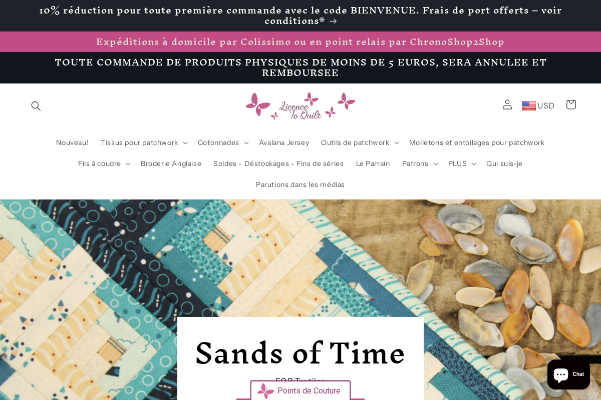 Licence To Quilt homepage screenshot