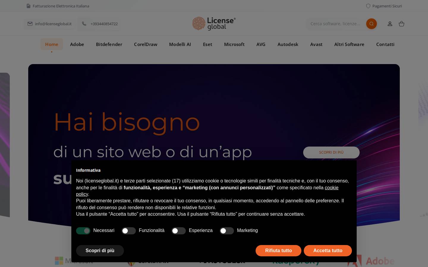 License Global homepage screenshot