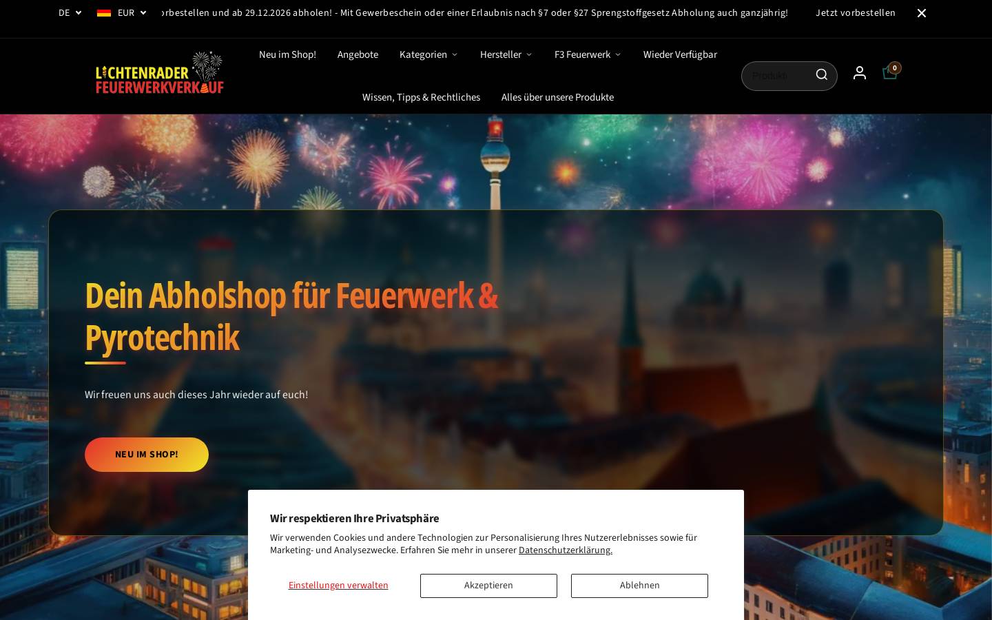 lichtenrader-feuerwerkverkauf.de homepage screenshot
