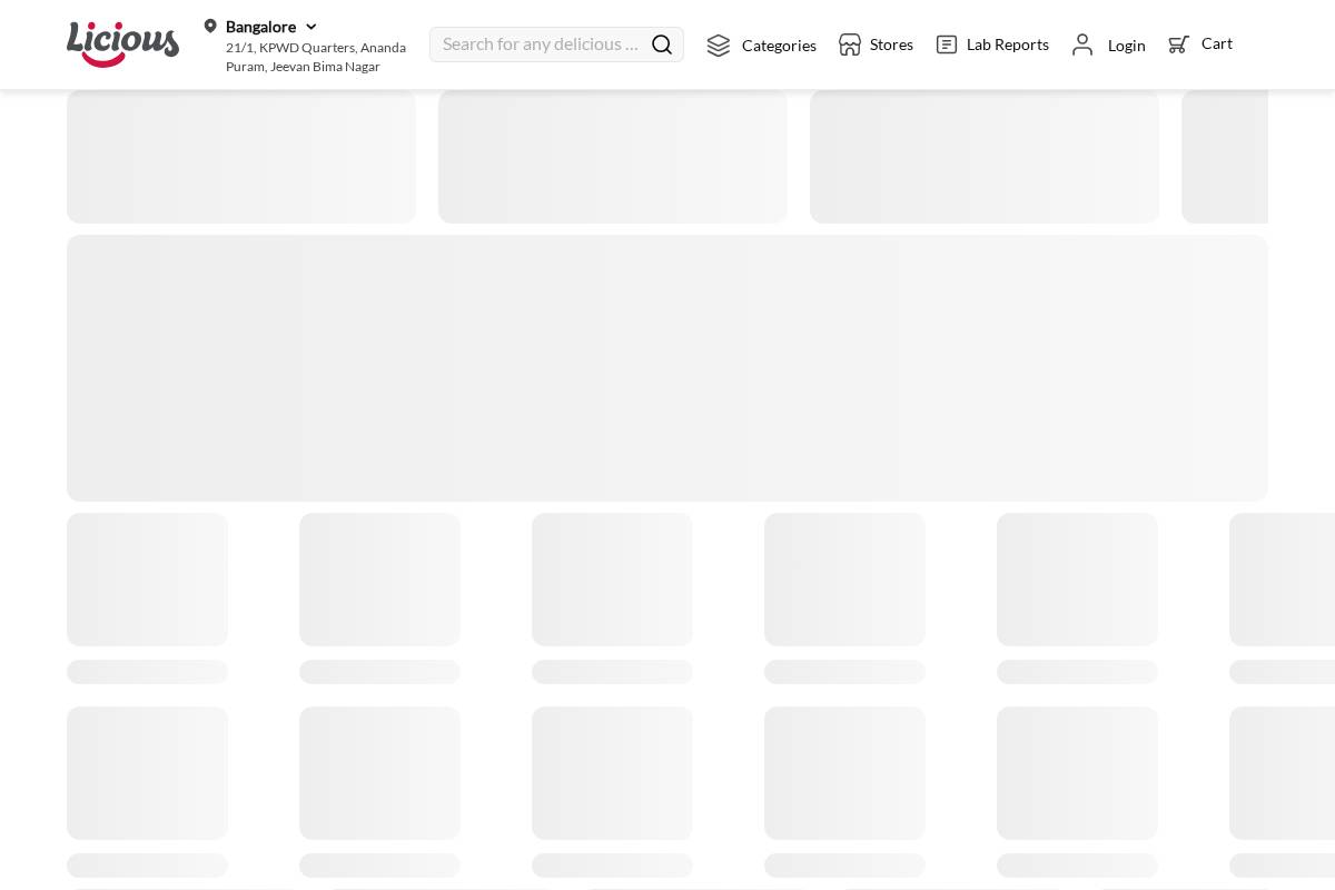 licious.in homepage screenshot