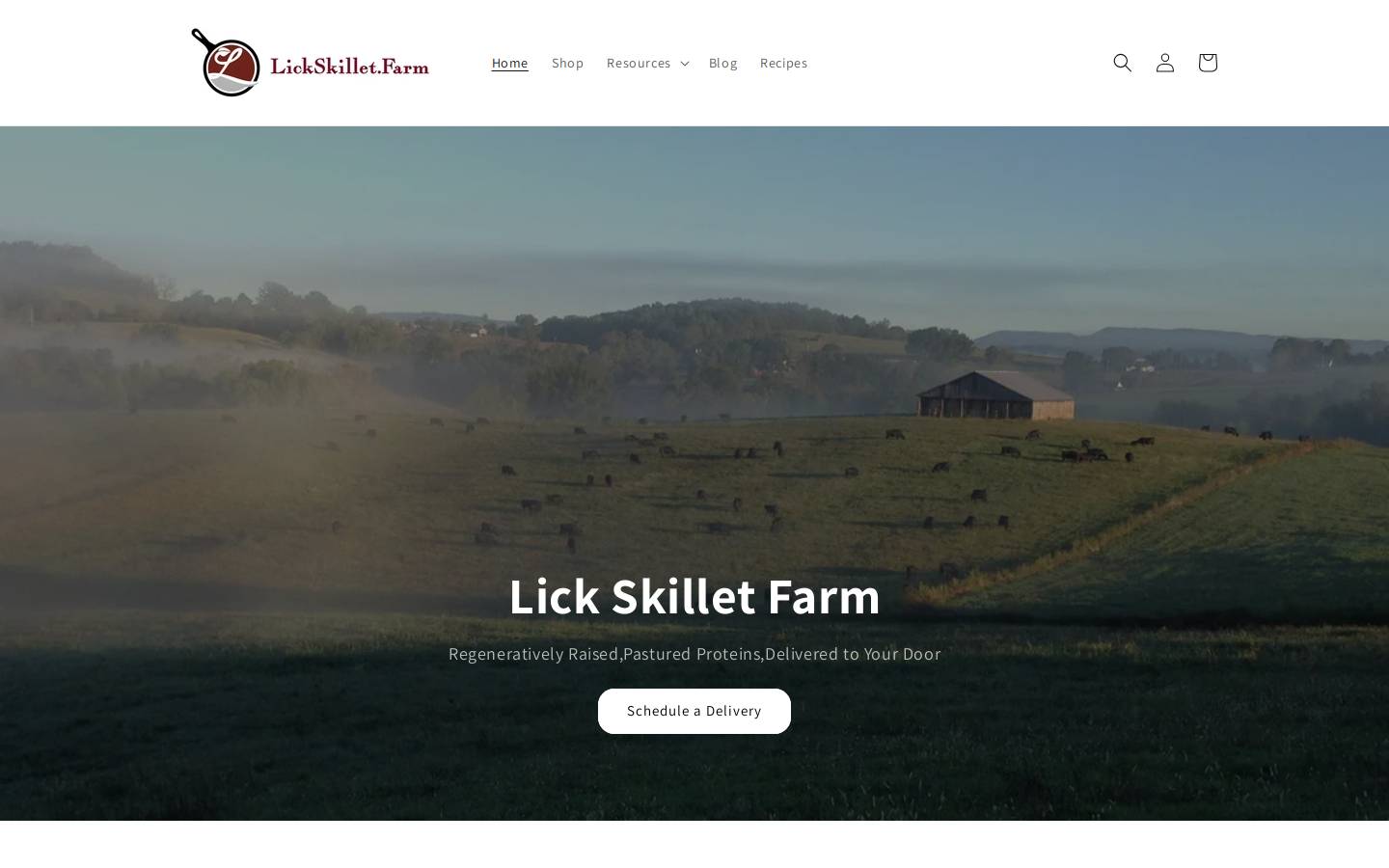 lickskillet.farm homepage screenshot