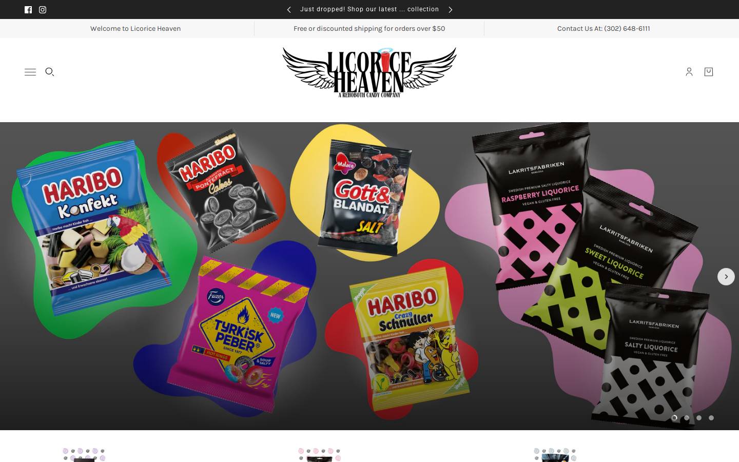 licoriceheaven.com homepage screenshot