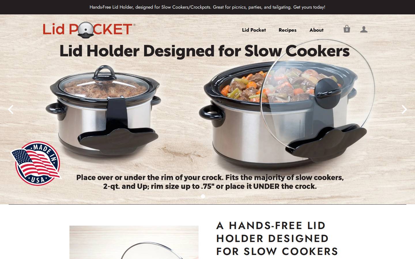 lidpocket.com homepage screenshot