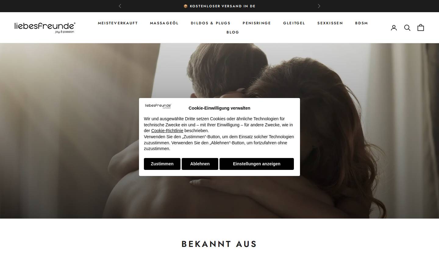 liebesfreunde.de homepage screenshot