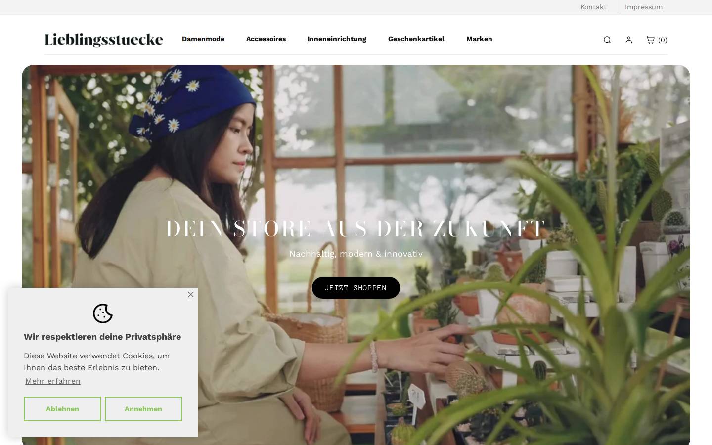 lieblinge.store homepage screenshot