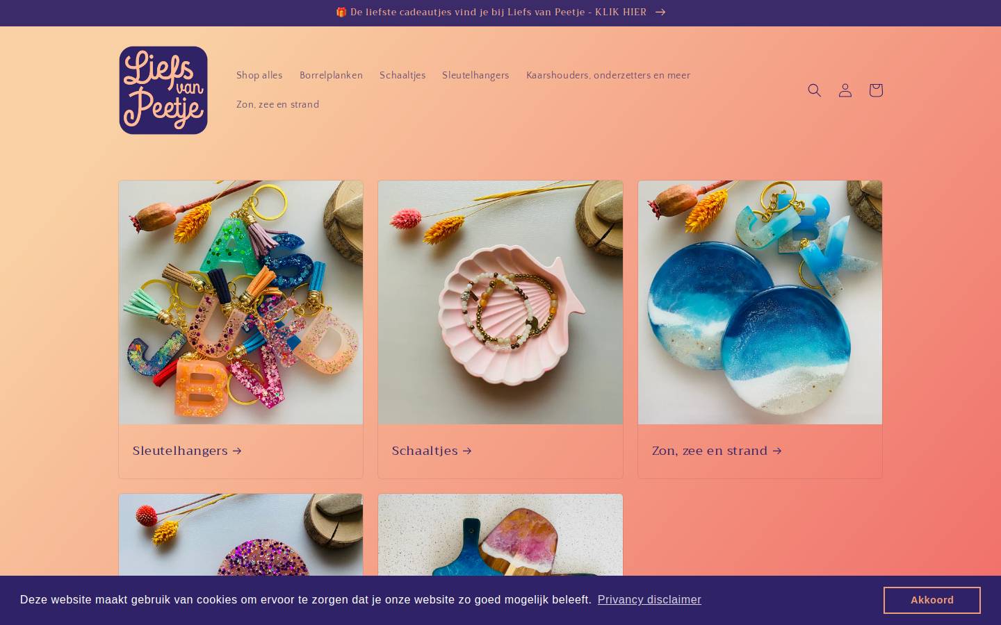 liefsvanptje.nl homepage screenshot