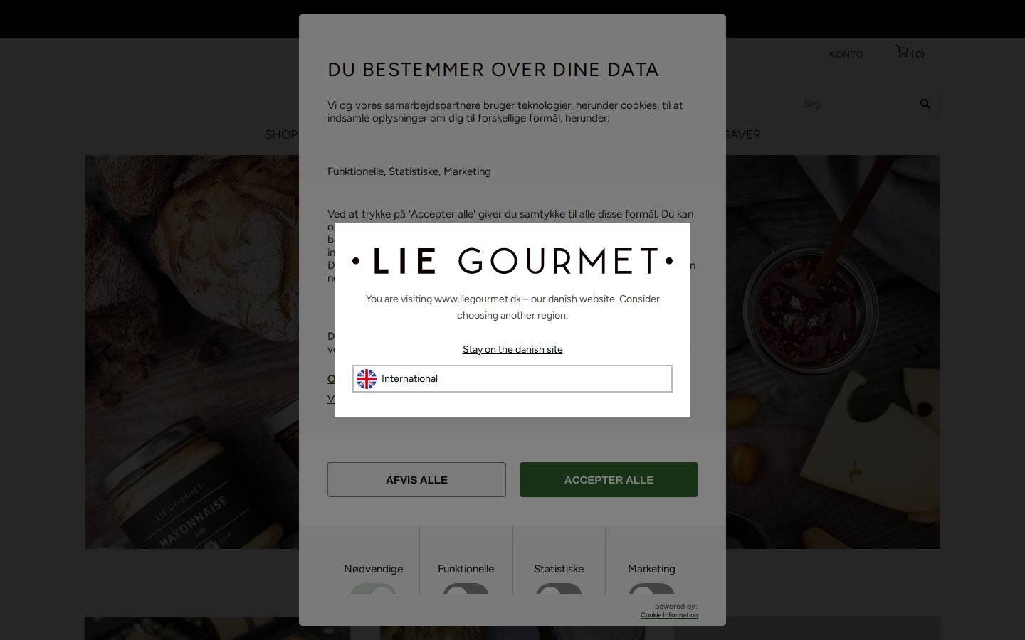 liegourmet.dk homepage screenshot