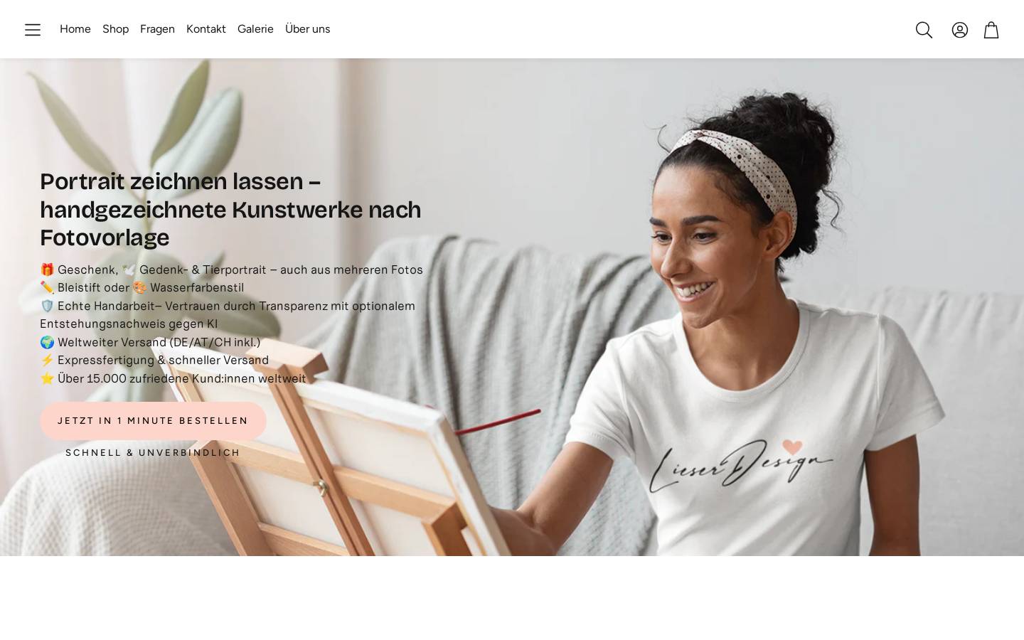 Lieser homepage screenshot