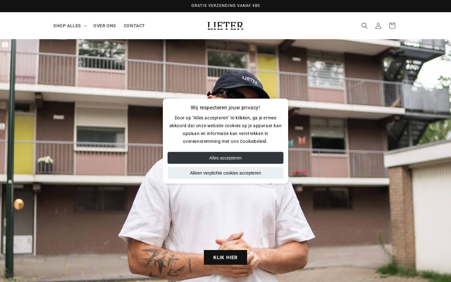 Lieter homepage screenshot