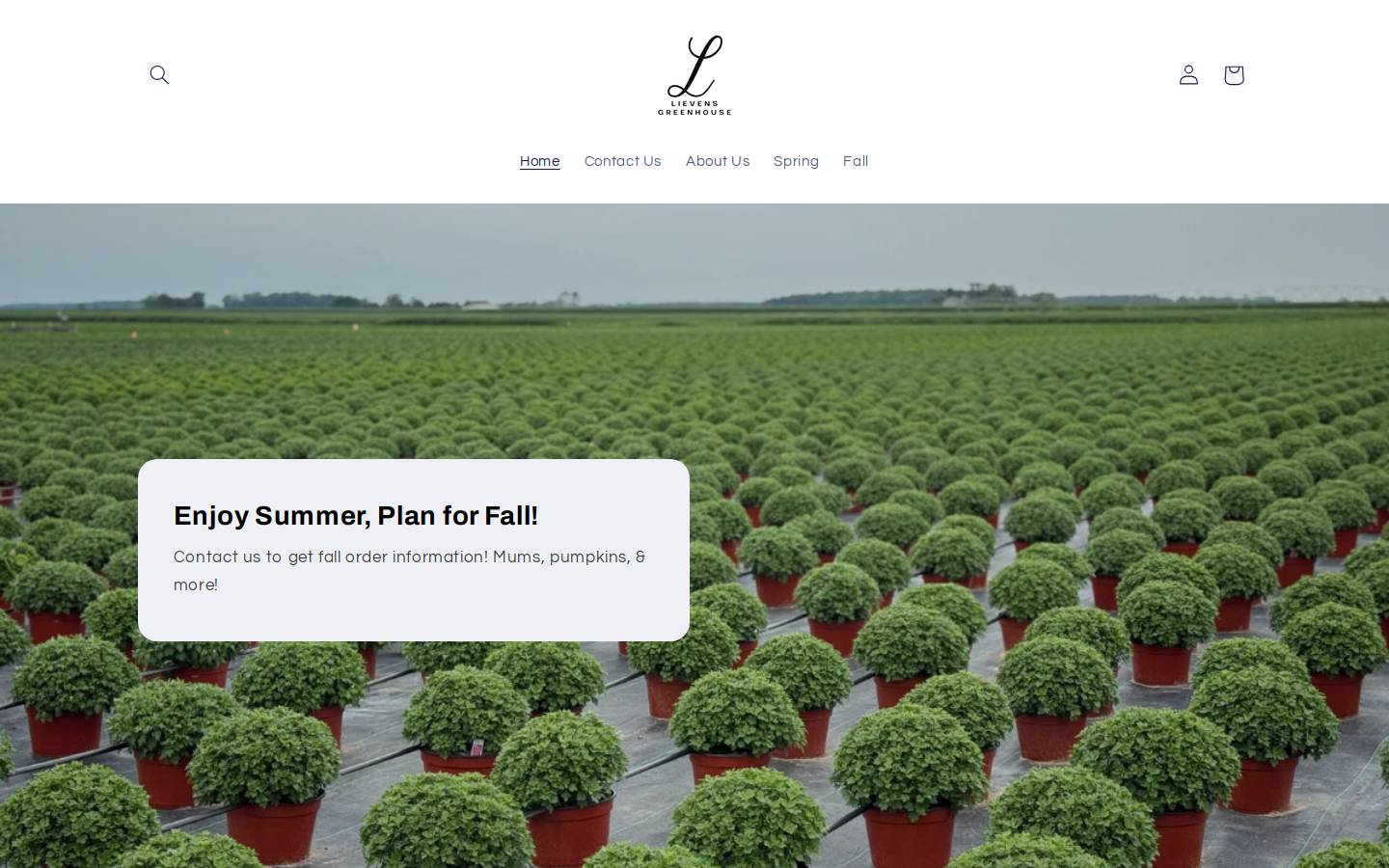 lievensfarm.com homepage screenshot