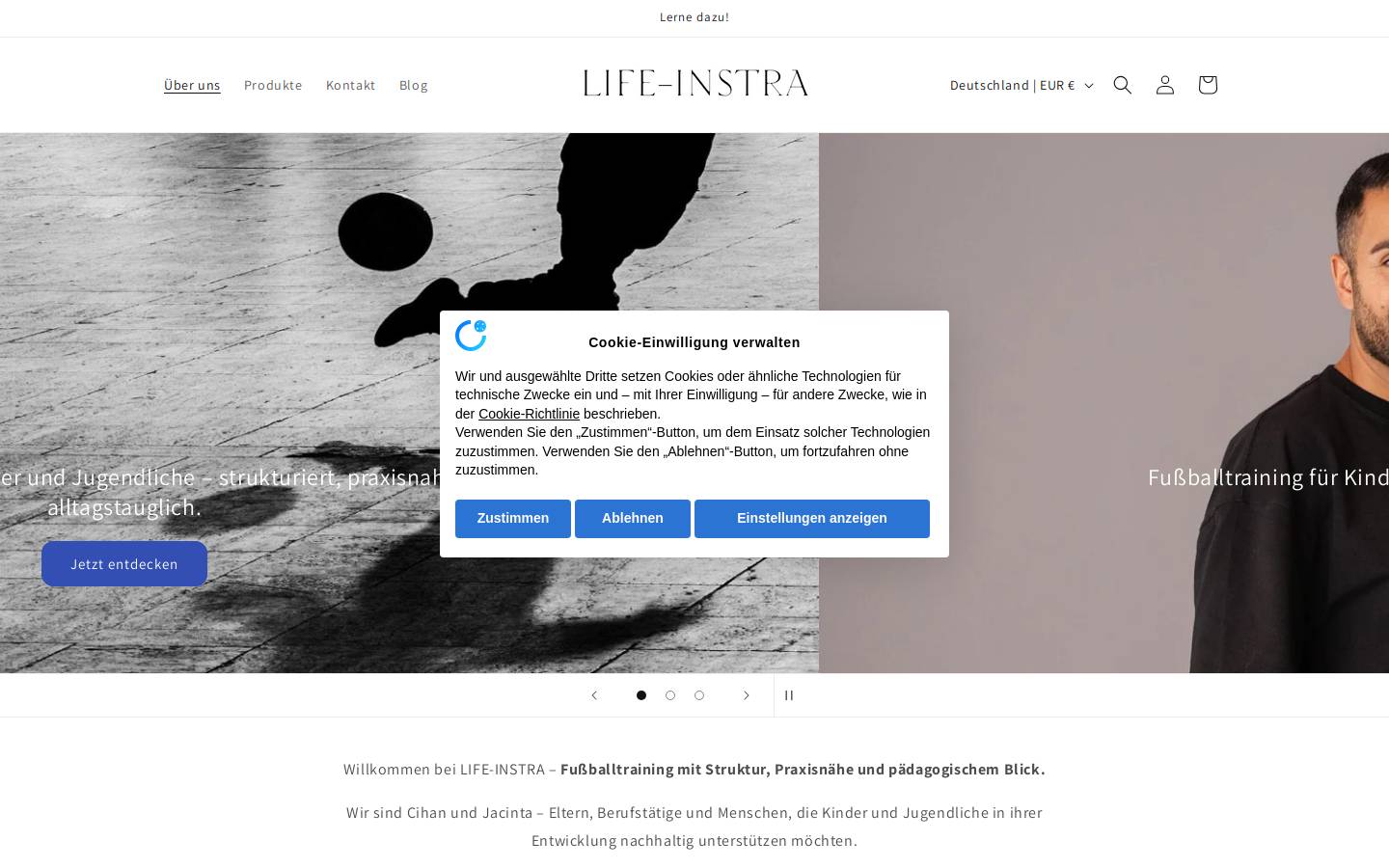 life-instra.com homepage screenshot