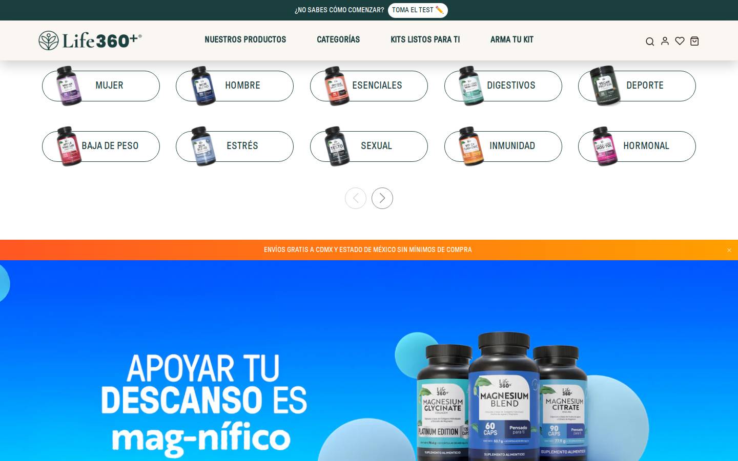 life360suplementos.com homepage screenshot