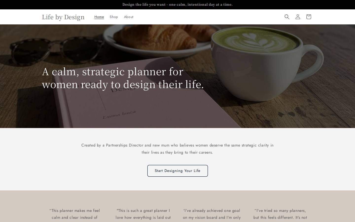 lifebydesignuk.com homepage screenshot