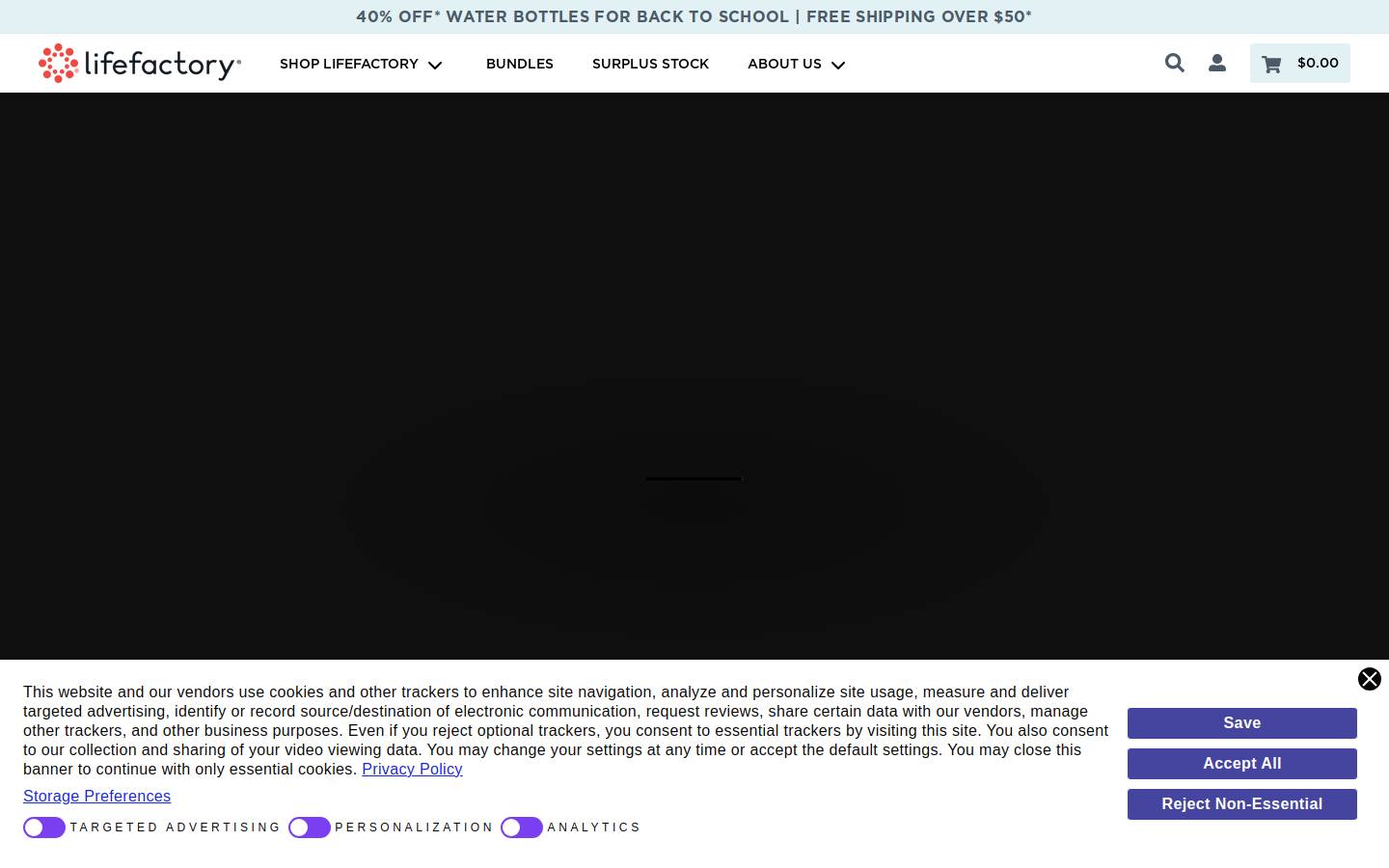 Lifefactory homepage screenshot