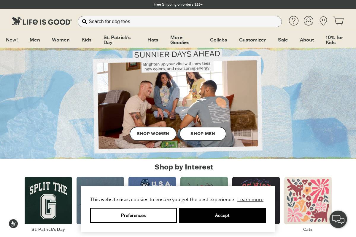 Life is Good homepage screenshot
