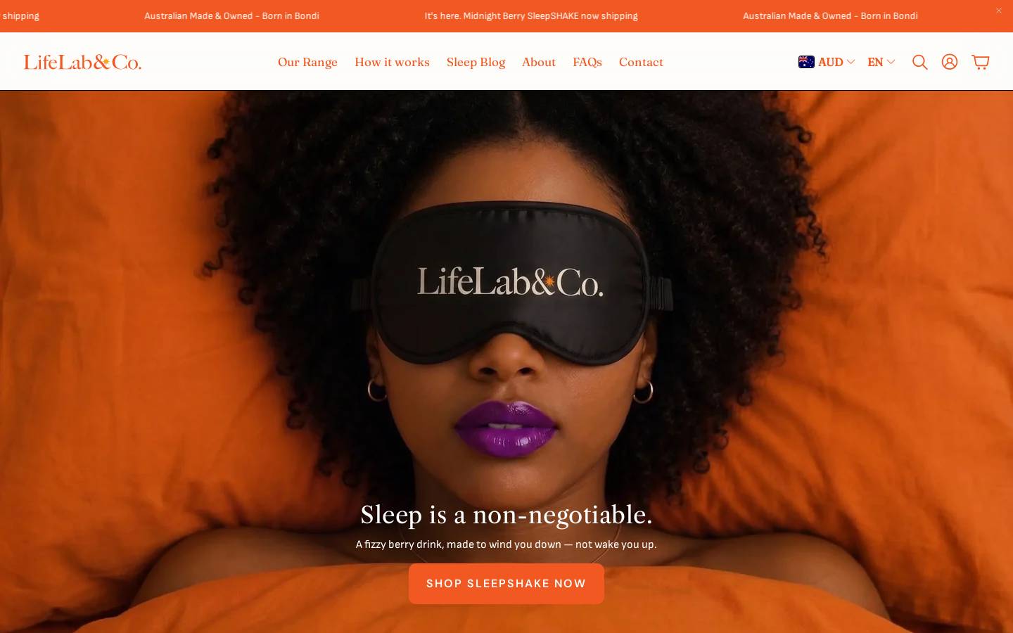 lifelabandco.com homepage screenshot