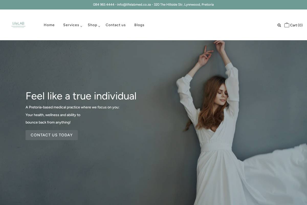 lifelabmed.com homepage screenshot