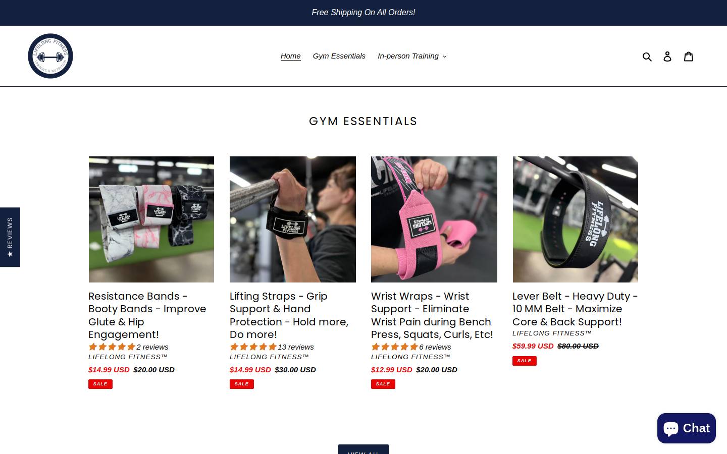 lifelongfitness.online homepage screenshot