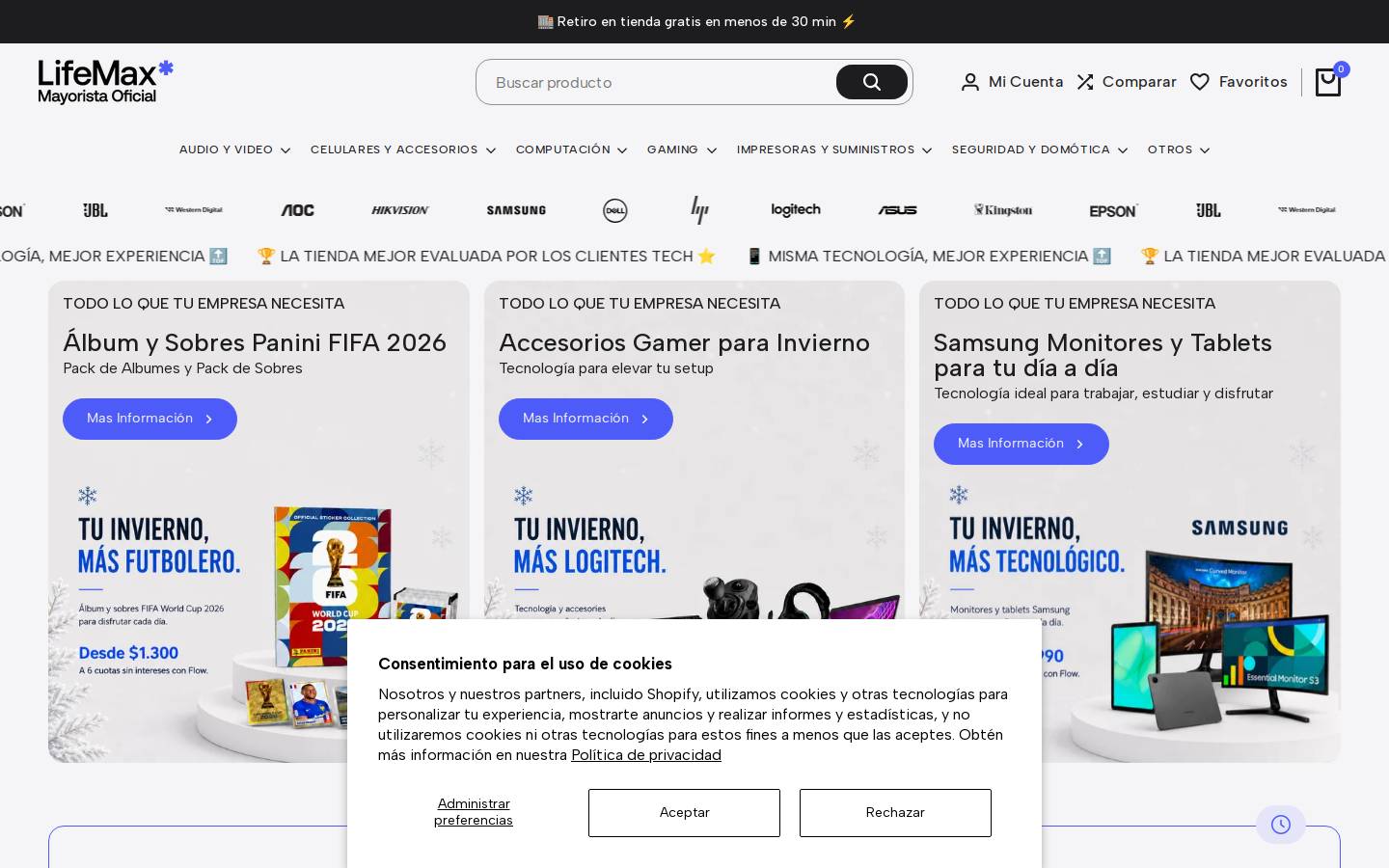 lifemaxdistribuidora.cl homepage screenshot