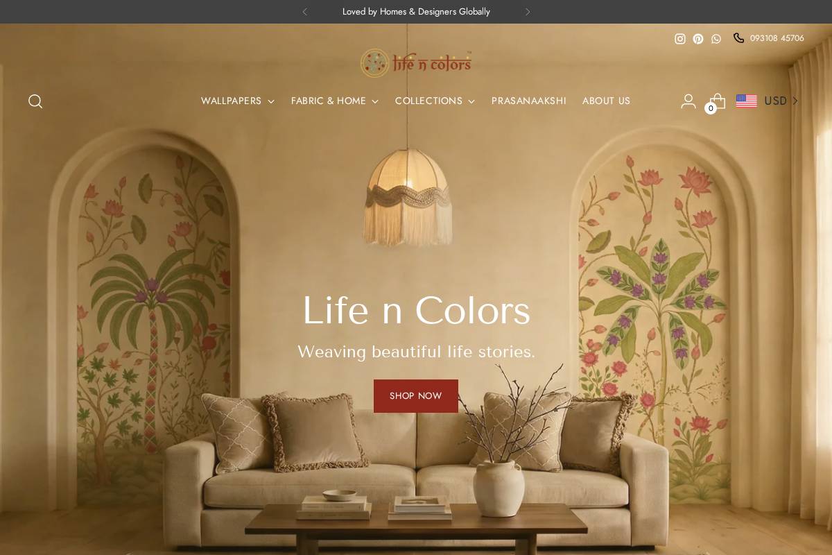 lifencolors.in homepage screenshot