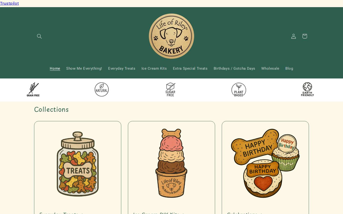 Lifeofrileybakery homepage screenshot