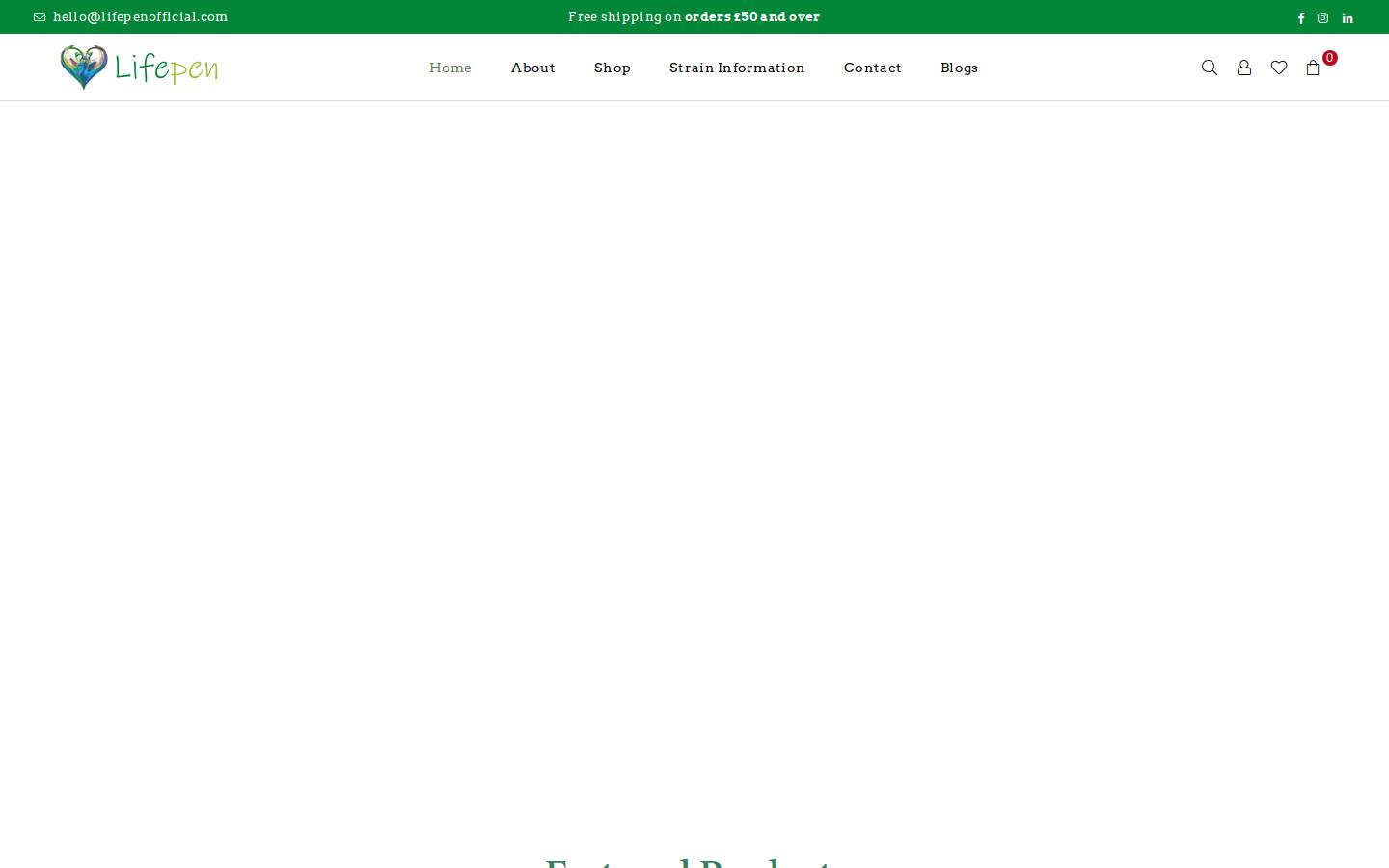 lifepenofficial.com homepage screenshot