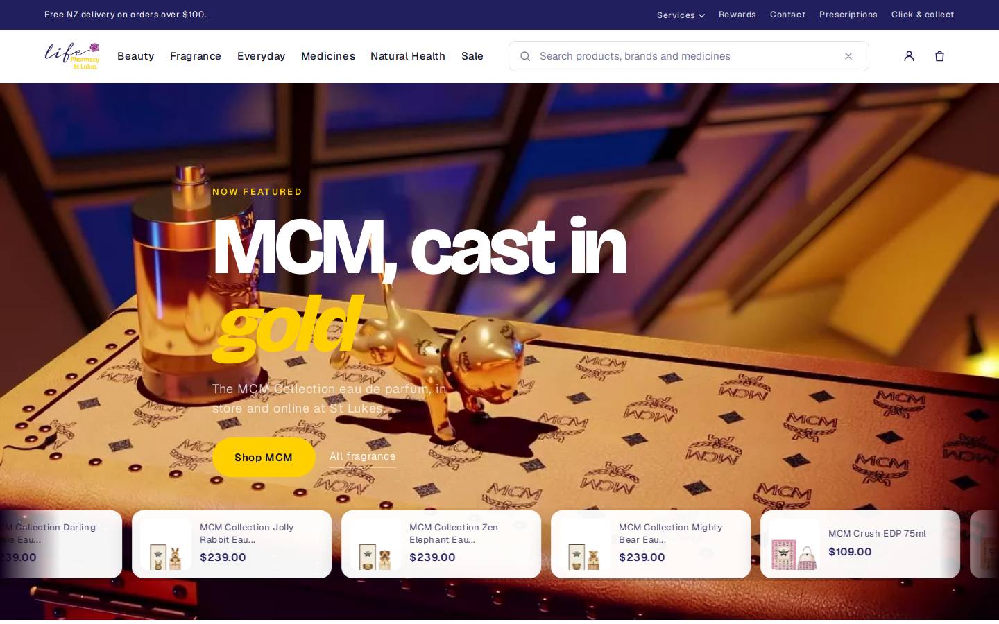 lifepharmacystlukes.co.nz homepage screenshot