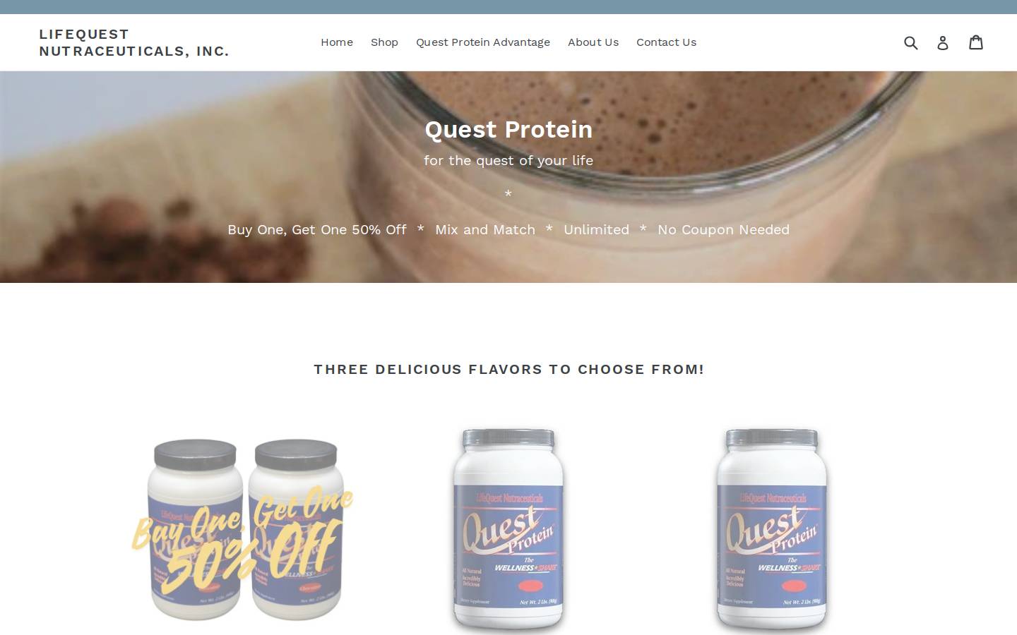 lifequestlabs.com homepage screenshot