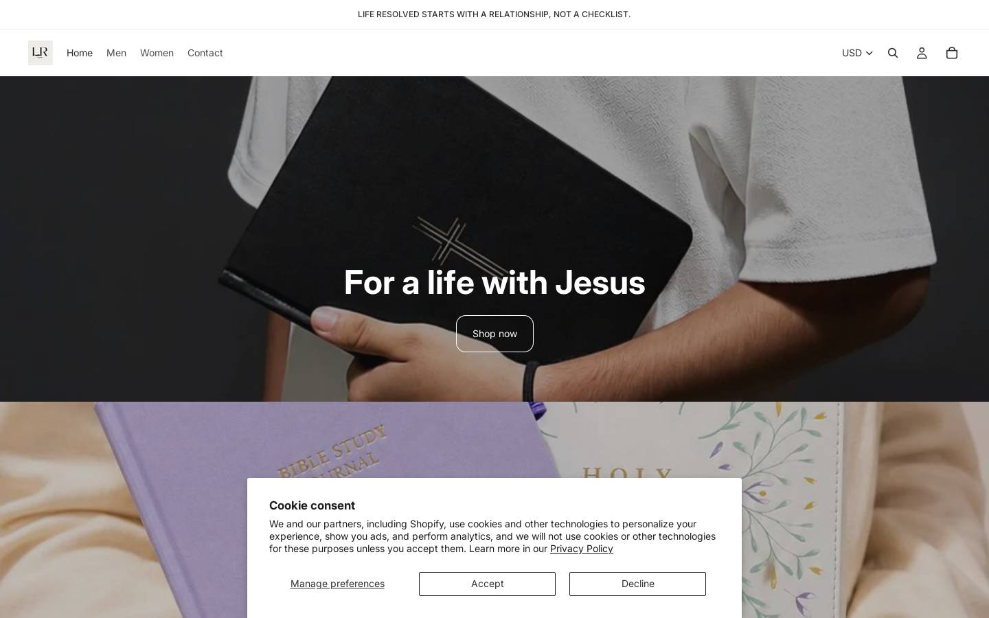 liferesolved.com homepage screenshot